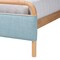 Baxton Studio Mateo Modern and Contemporary Baby Blue Fabric and Natural Wood Queen Size Platform Bed 245-13448-ZORO - alternate 4